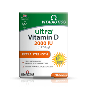 ویتامین دی ویتابیوتیکس Vitamin D ultra 2000 IU محصول انگلیس 96عددی