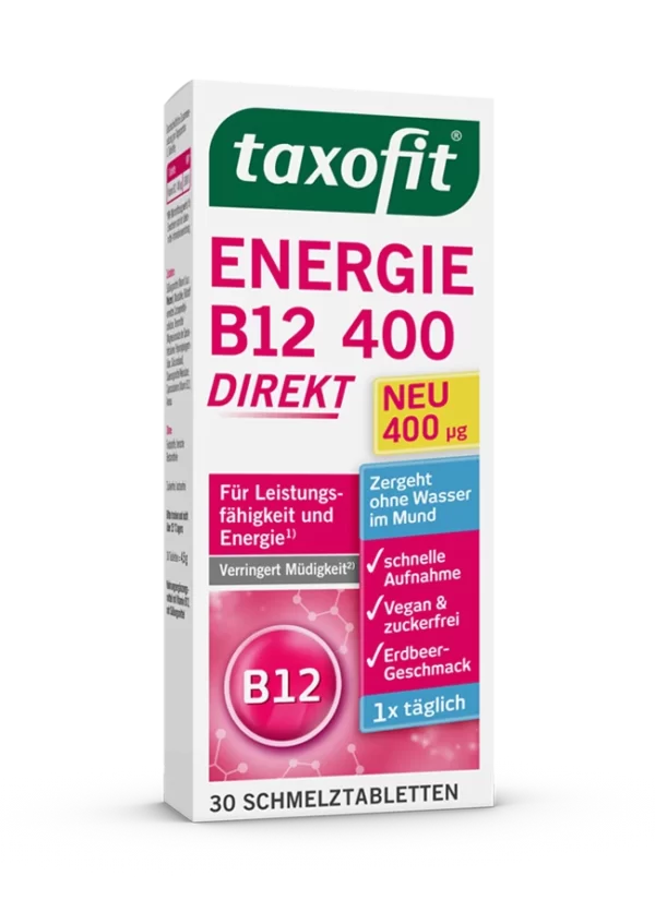 مکمل B12 400 تاکسوفیت taxofit افزایش طبیعی انرژی و کاهش خستگی