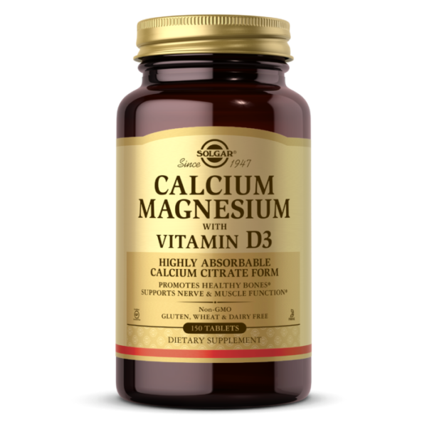 مکمل کلسیم منیزیم با D3 سولگار Calcium Magnesium with Vitamin D3 SOLGAR