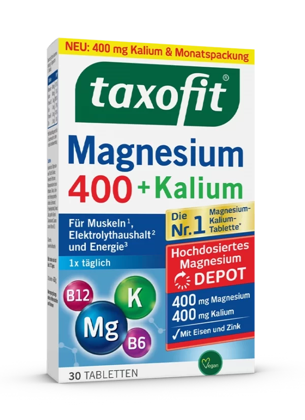 مکمل منیزیم تاکسوفیت 400 با کلسیم 30 قرص taxofit mangnesium400 + kalium