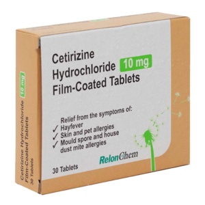 سیتریزین هیدروکلراید 10mg شرکت Relon Chem اورجینال انگلیس
